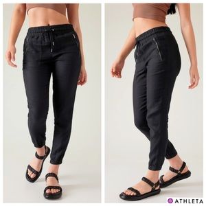 *TALL* Nwts-$80 ATHLETA Cabo Linen Jogger size 10 T Pockets Lightweight